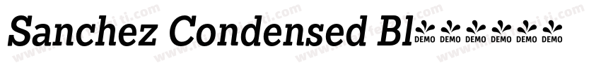 Sanchez Condensed Bl字体转换